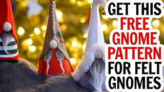 DIY Gnome  Free Gnome Pattern  Christmas Gnome Pattern  Felt Gnome Pattern Free  Felt Gnomes DIY [upl. by Airotnes]