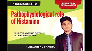 Pathophysiological Role of Histamine I Histamine I KD tripathi I Pharmacology [upl. by Karlen]