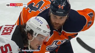 Mason Geertsen vs Zack Kassian Mar 19 2022 [upl. by Hadley]