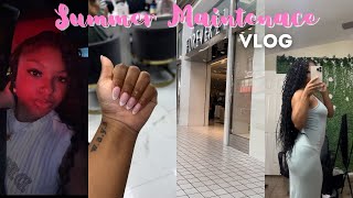 Summer Maintenance Vlog • hair DIY cluster lashes nails pedicure shopping amp more [upl. by Eldoria]