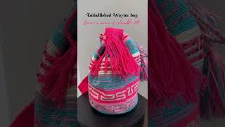 𝑭𝒖𝒆𝒈𝒐 embellished Wayuu mochila bag wwwkatediazcouk Handmade with ♥️for two weeks [upl. by Skurnik]