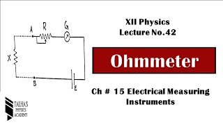 XII Lecture 42 Ohmmeter  Talhas Physics Academy [upl. by Leahcimal]