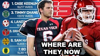 What Happened to the TOP 10 PASSING QBs in NCAA History [upl. by Airdnaxila]