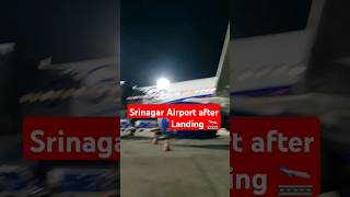 Srinagar Airport after Landing 🛬trending facts airport shorts viralvideo [upl. by Nnalorac23]