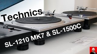 Side by side Technics SL1210 MK7 SL1500C amp SL1200GR [upl. by Ilrebma393]