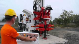 MI28 water wells drilling rig 35 tons pull back and automatic drill pipes loader [upl. by Epifano]