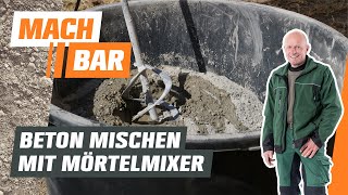 Mörtelrührer bedienen – Beton mischen leicht gemacht  OBI [upl. by Saxen]