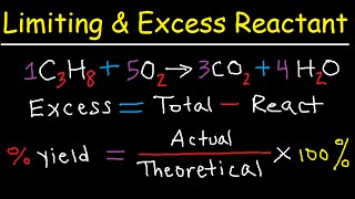 Limiting and Excess Reactant  Stoichiometry Problems [upl. by Arda307]