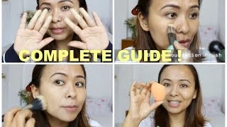 How To Apply Liquid Foundation Fingers Brushes and Sponge  Complete Demo  TiTis Corner [upl. by Nimref253]