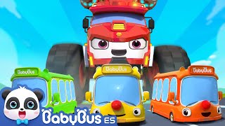 Salvemos al Pequeño Autobús  Camiones de Monstruo  Canciones Infantiles  BabyBus Español [upl. by Petra]