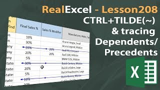 Real Excel Skills 208 CTRLTILDE and Tracing DependentsPrecedents [upl. by Jeroma]