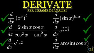 6 Derivate di Funzioni fondamentali per passare Analisi 1 [upl. by Oriole]