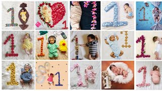 1 month photo shoot ideas for baby boy girlOne month Old Diy baby photoshoot  Baby monthly photos [upl. by Yadroc813]