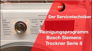 Reinigungsprogramm Spülprogramm Bosch Siemens Trockner Serie 8 Modelle [upl. by Imoian]