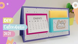 DIY PAPER CALENDAR CALENDARIO DE ESCRITORIO 2021🗓 Hecho a mano🙌🏼✨ [upl. by Anyl403]