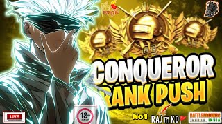 No1Kannada BOT in Conqueror RANK PUSH BGMIl live with RAJ in KD🚩KannadabgmilivepubgliveBGMI [upl. by Malik]