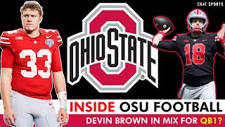 Ohio State Football QB BATTLE Rumors Inside Devin Brown’s Push For Starting Job vs Will Howard [upl. by Enoyrt883]