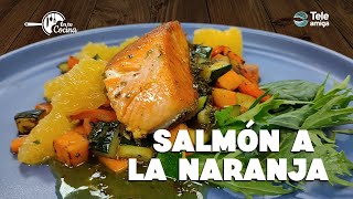 SALMÓN A LA NARANJA en tu Cocina  Teleamiga [upl. by Ashelman308]