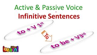 Active Voice and Passive Voice of Infinitive Sentences use of to be English Grammar [upl. by Obeng]