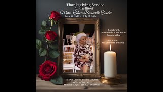 Funeral Service of MarieCeline Bernadette Combie [upl. by Gerta768]