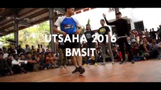 Street Battle  Utsaha 2016  BMSIT [upl. by Dominica]