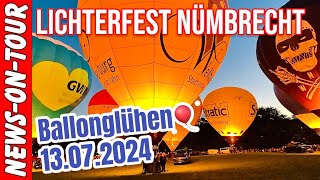 Lichterfest Nümbrecht 2024 🎈Magisches Ballonglühen 🔥 Kurpark 13072024 Nümbrechter Lichterfest 2024 [upl. by Andeee]