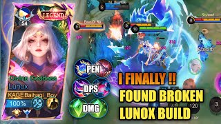 FINALLY I FOUND THE BEST LUNOX BUILD THIS SEASON 🔥 must try [upl. by Anitnegra96]