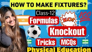 How to make Fixtures Formulas Byes Knockoutleague Planning in Sports Term1 MCQ Class12 P Ed [upl. by Vinny]