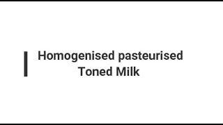 Homogenised Pasteurised Toned Milk  Tamil  English [upl. by Stegman921]