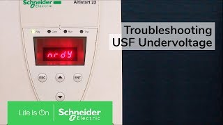 Troubleshooting USF Undervoltage Fault on Altistart 22  Schneider Electric [upl. by Florida]