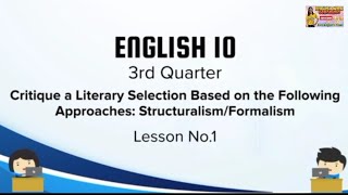 Critique a Literary Selection Based on the following Approaches Structuralism and Formalism [upl. by Bainter937]