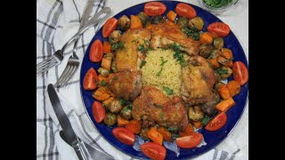 Pui cu legume coapte si couscous [upl. by Nirrep]