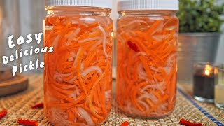 EASY PICKLED DAIKON AND CARROTS [upl. by Iarised868]