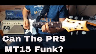 PRS MT15 Clean Channel Demo on Silver Sky and SE Hollowbody ii Piezo [upl. by Adnovay376]