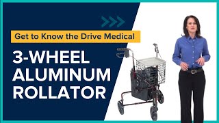 Drive Medical  3Wheel Aluminum Rollator [upl. by Earb782]