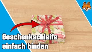 Schleife binden um ein Geschenk  Einfache Anleitung 🎀 [upl. by Laved]