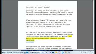 ExpressVPN TAP adapter ExpressVPN tap adapter download ethernet 2 ExpressVPN tap adapter​ [upl. by Eiblehs]