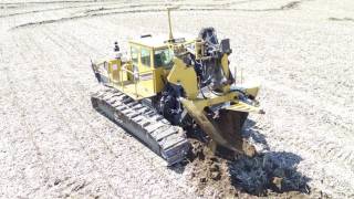 V Tile Plow Installing Contoured Drainage [upl. by Snook]