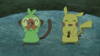 Grookey Cute Moments  Pokemon Journeys Episode 83 [upl. by Barabbas]