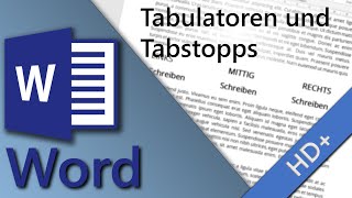 Word Tabulatoren und Tabstopps rechtsbündig und andere Ausrichtungen [upl. by Emmanuel543]