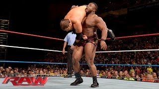 Big E Langston vs Curtis Axel Raw Jan 6 2014 [upl. by Euqinemod]