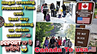 canada to usa 🇺🇸 Safe border crossing  No camp  Cost  canadaborder [upl. by Mahau]