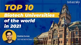 Top 10 biotech Universities of the world in 2021 [upl. by Naleag61]