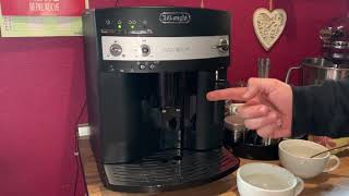 Zubereitung von Heisswasser DeLonghi Magnifica ESAM 3000B Kaffeevollautomat Bedienung Anleitung [upl. by Hugh470]