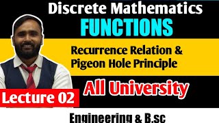 FUNCTIONComposite FunctionRecurrence RelationPigeon Hole PrincipleDiscrete MathematicsLecture02 [upl. by Namso]