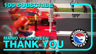 100 subscribe Mario VS Mcqueen  100 cars [upl. by Leftwich]