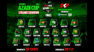 PUBG MOBILE AZADI CUP  SEASON 2  STREAMER SHOWDOWN  𝐅𝐈𝐍𝐀𝐋𝐒  DSPxPMAC  quotNB G OLDquot [upl. by Olemrac]