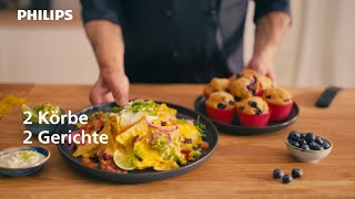 Nachos oder was Süßes zum Film Mach einfach beides mit dem Philips Airfryer Dual Basket [upl. by Yliak561]