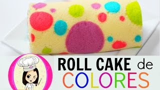 PREPARA UN COLORIDO CAKE ROLL FÁCIL [upl. by Everest]