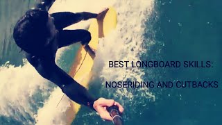 BEST CLASSIC LONGBOARD SURFING SKILLS NOSERIDING AND CUTBACKS [upl. by Peppi486]